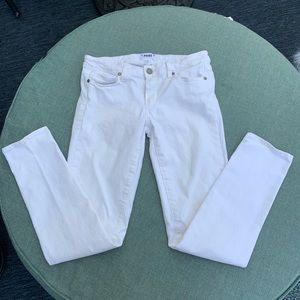 Paige skyline ankle peg white skinny jeans
